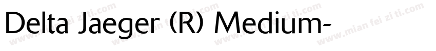 Delta Jaeger (R) Medium字体转换